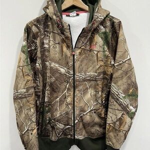 Under armour camo zip up